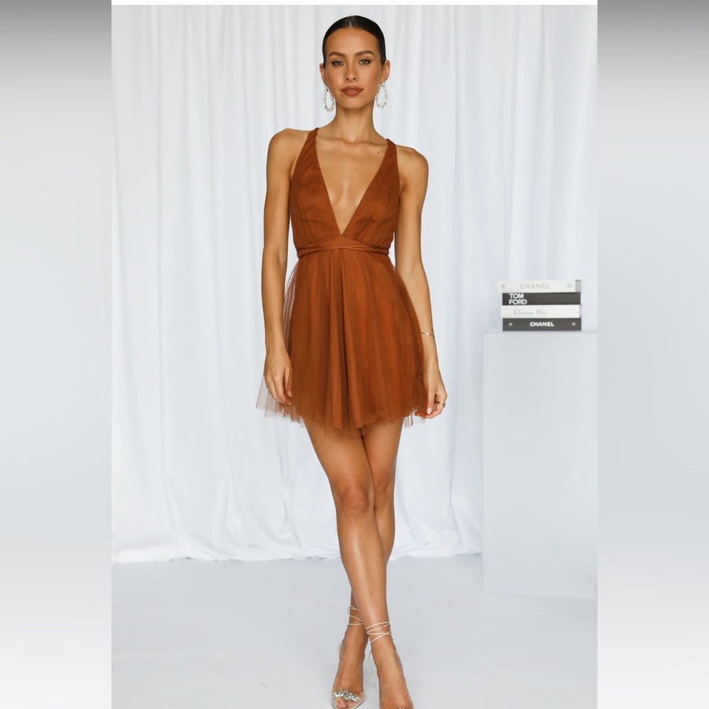 Lovely Cindy dress in chocolate